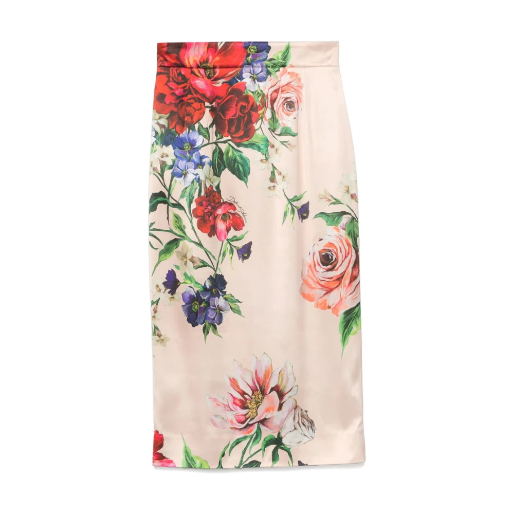 Dolce & Gabbana, Kjol, Dam, S, Ljusrosa Kjol med Bakre Slits
