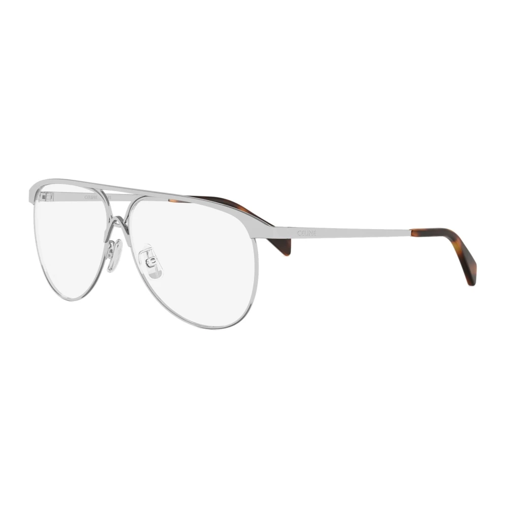 Celine Gray Glasses, Female, 59 Mm, Metal Pilot Eyeglasses