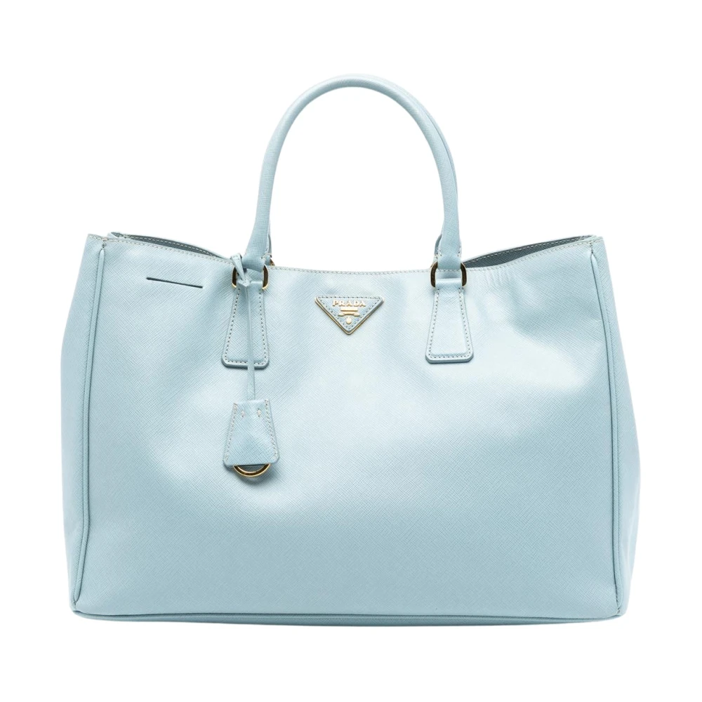 Prada Vintage Women's Blue Pre-Owned Carryall Tote Bag