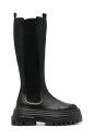 bottines-longues-en-cuir-de-veau-graine-noir