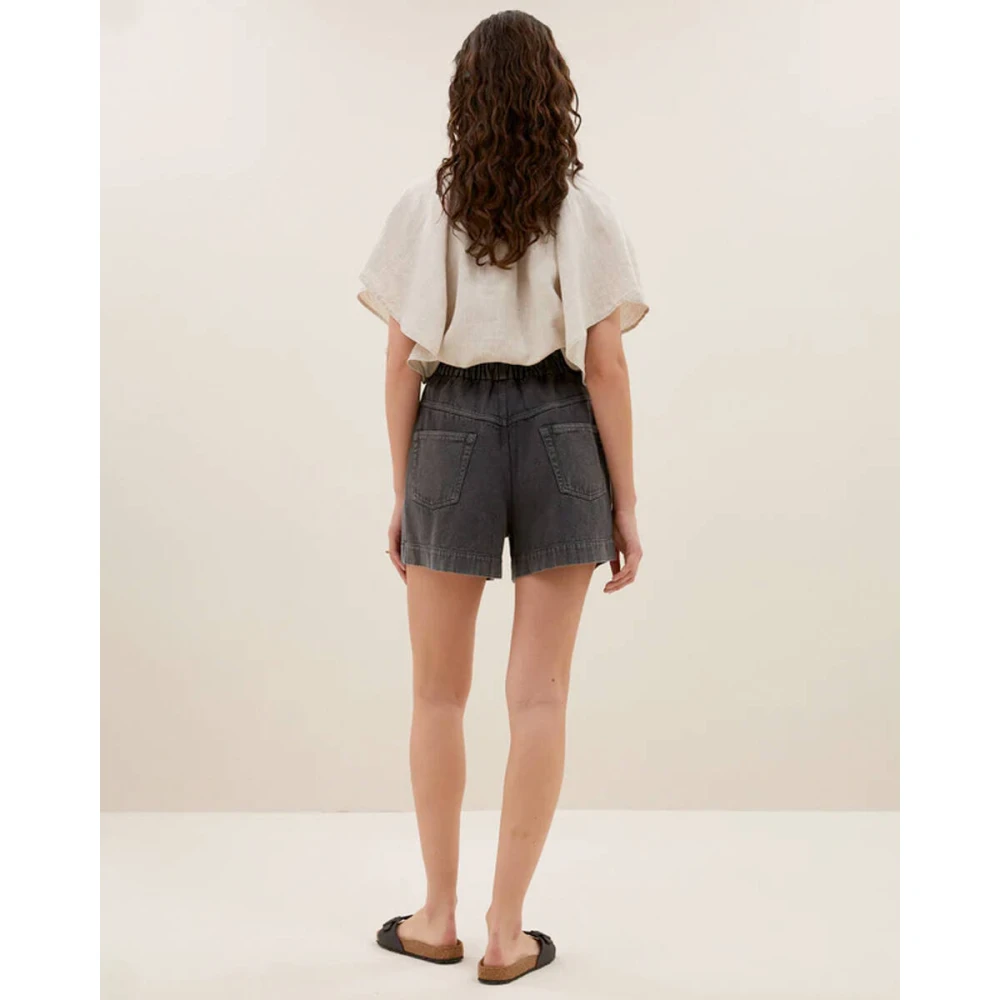 By-Bar Leon Twill Bermuda Shorts Black Dames