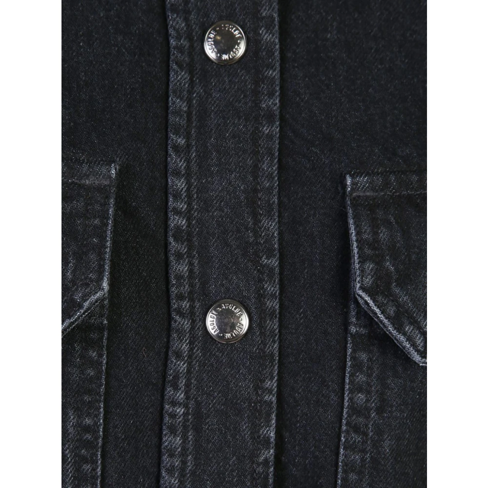 Agolde Zwarte Herenoverhemd Black Dames
