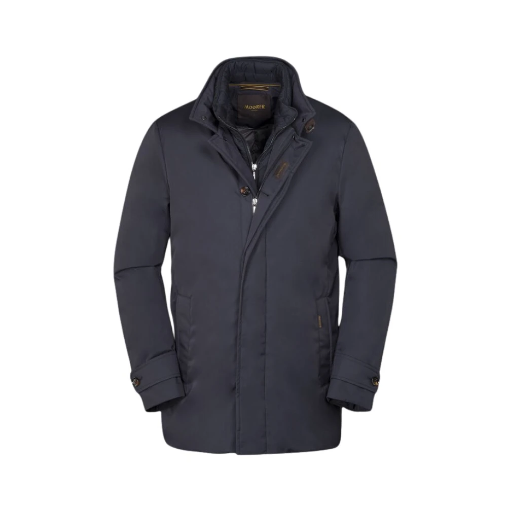 Moorer Men's Blue Parkas, 3XL, Smooth Coat