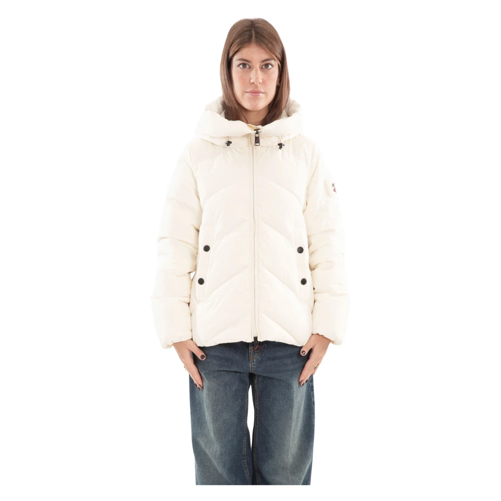 Afterlabel Matte Hooded Donsjack in Helsinki White Dames