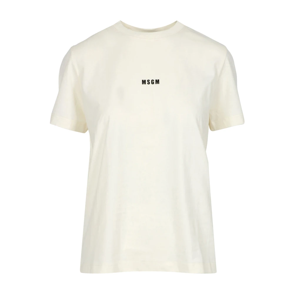 Msgm - Tops > T-Shirts - Beige - Msgm - Modalova