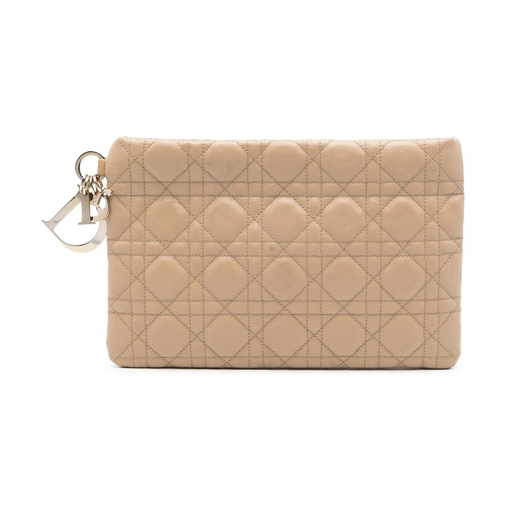 Dior Vintage Women's Brown Pre-Owned Quilted Pouch