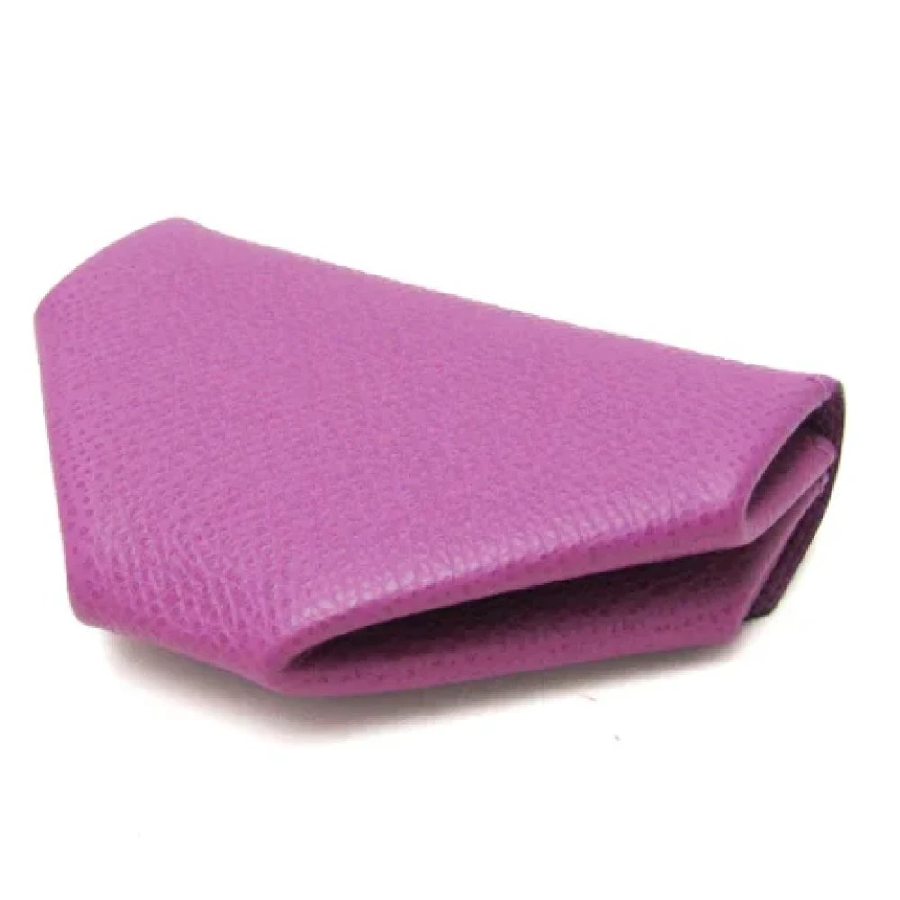 Hermès Vintage Pre-owned Leather wallets Purple Dames