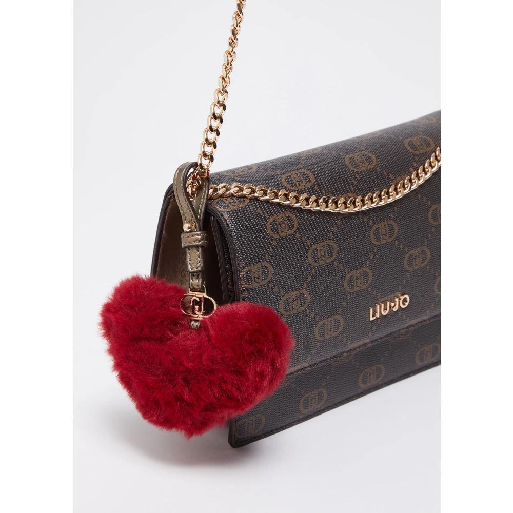 Liu Jo Logo Charm Schoudertas Brown Dames