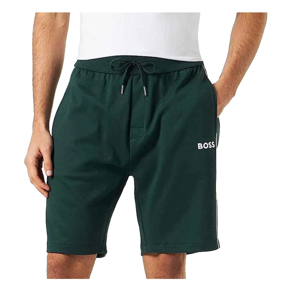 Hugo Boss Trancksuit Short Shorts Green Heren