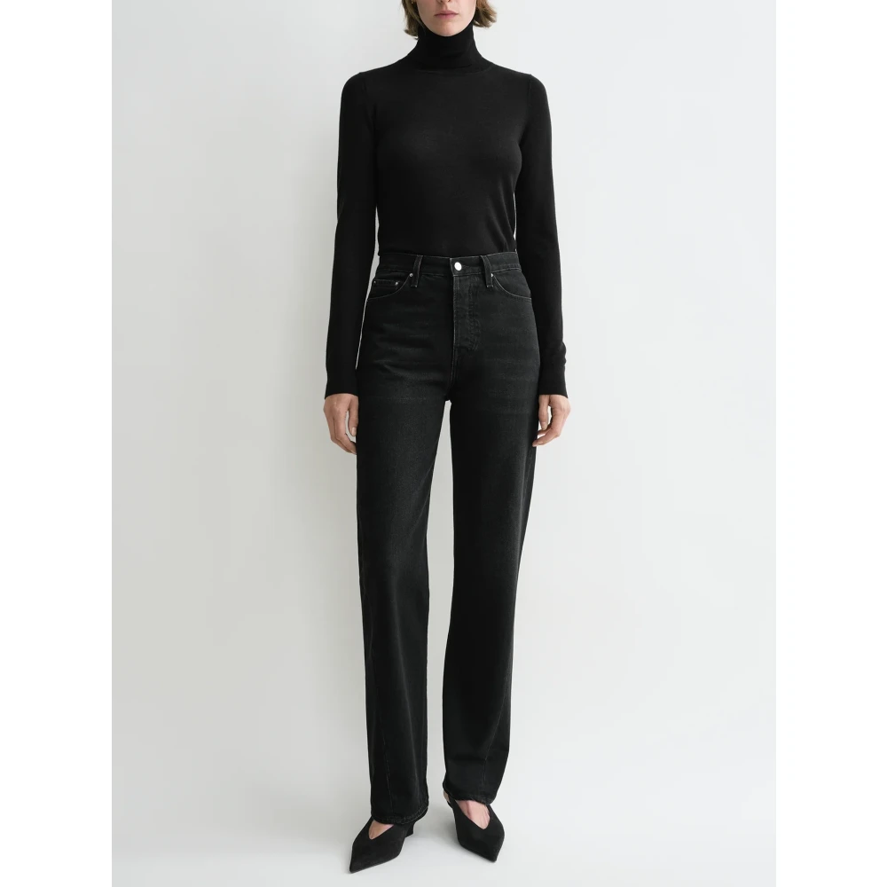 TotêMe Twisted Seam Denim Full Length Black Dames