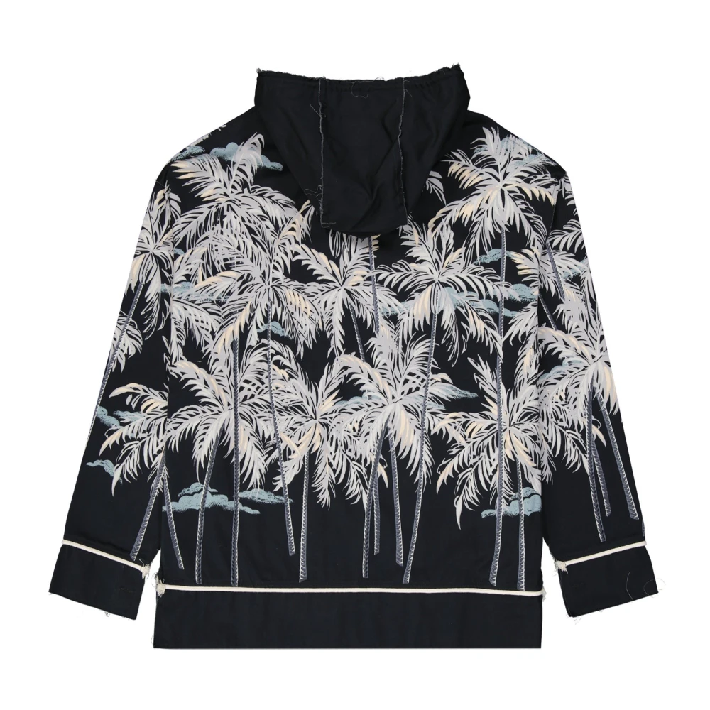 Palm Angels Hoodie met Palmprint Black Heren