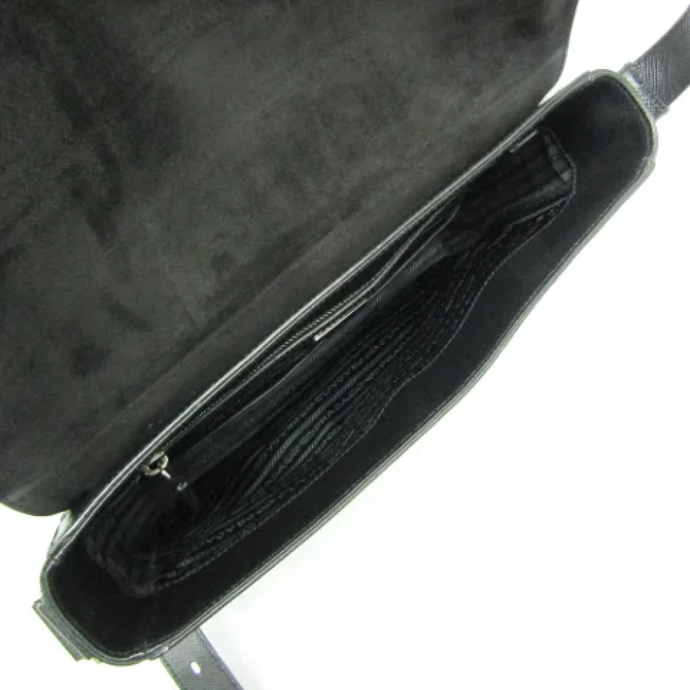 Prada Vintage Pre-owned Leather prada-bags Black Heren