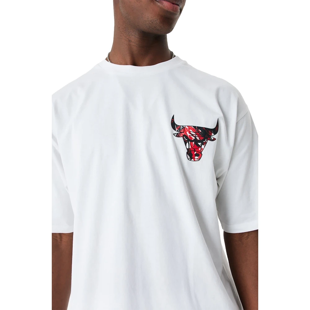 new era Bulls NBA Wit Tee Shirt White Heren