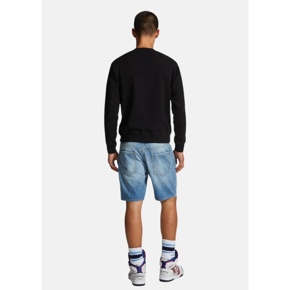 Dsquared2 Lichte Wassing Marine Shorts Blue Heren