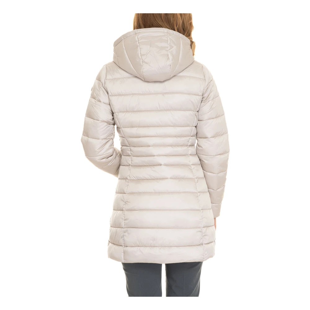 Save The Duck Gewatteerde Reese jas met capuchon Beige Dames