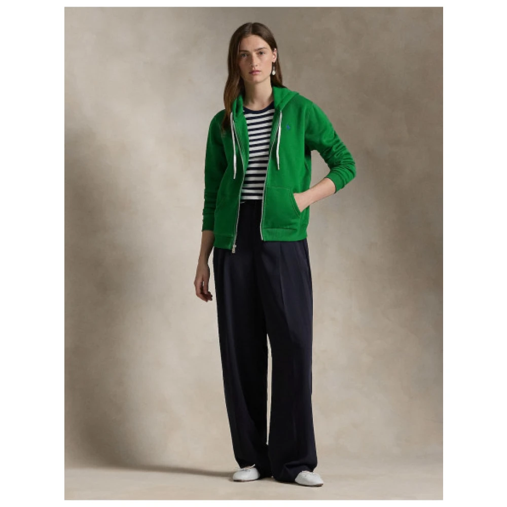 Polo Ralph Lauren Ritshoodie met katoen-polyester mix Green Dames