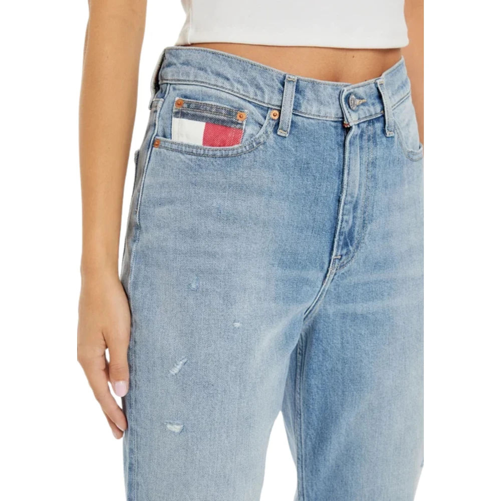 Tommy Hilfiger Denim Jeans Rechte Pijp Blauw Blue Dames