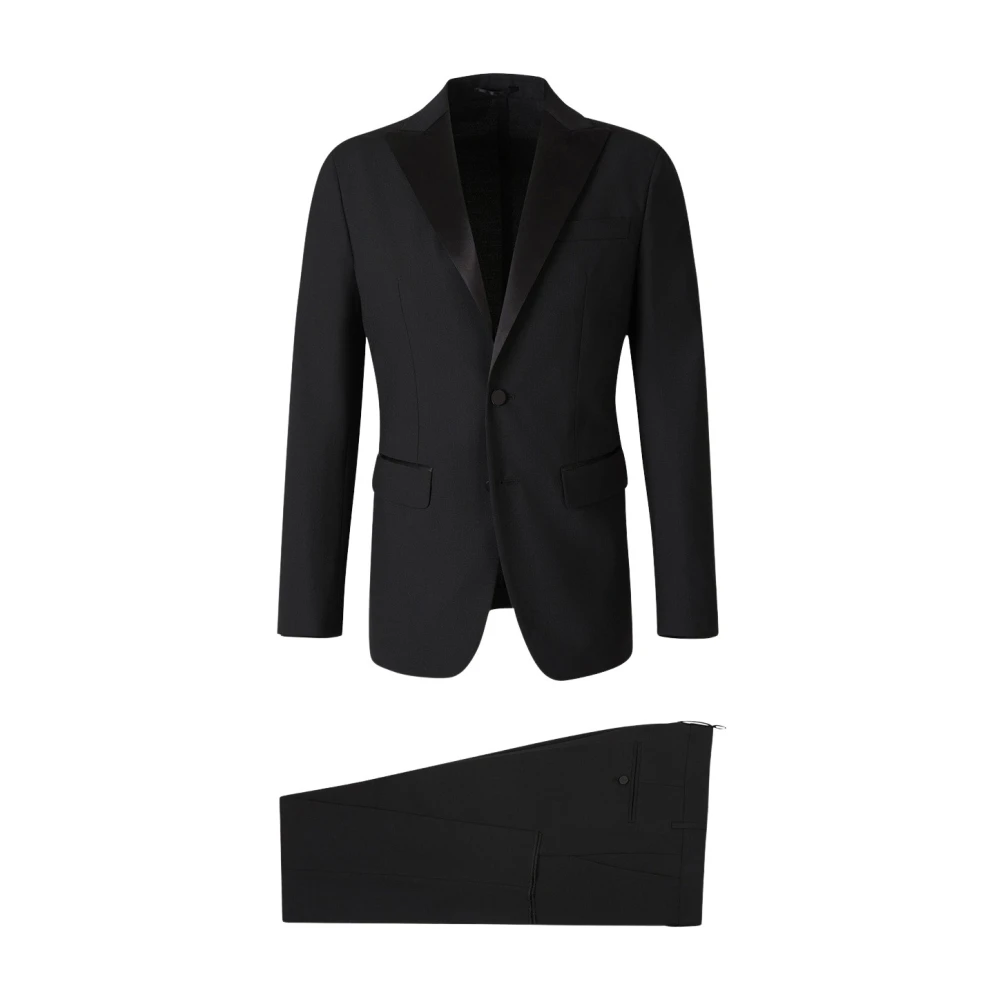 Dsquared2 Wollen Klassiek Pak Black Heren