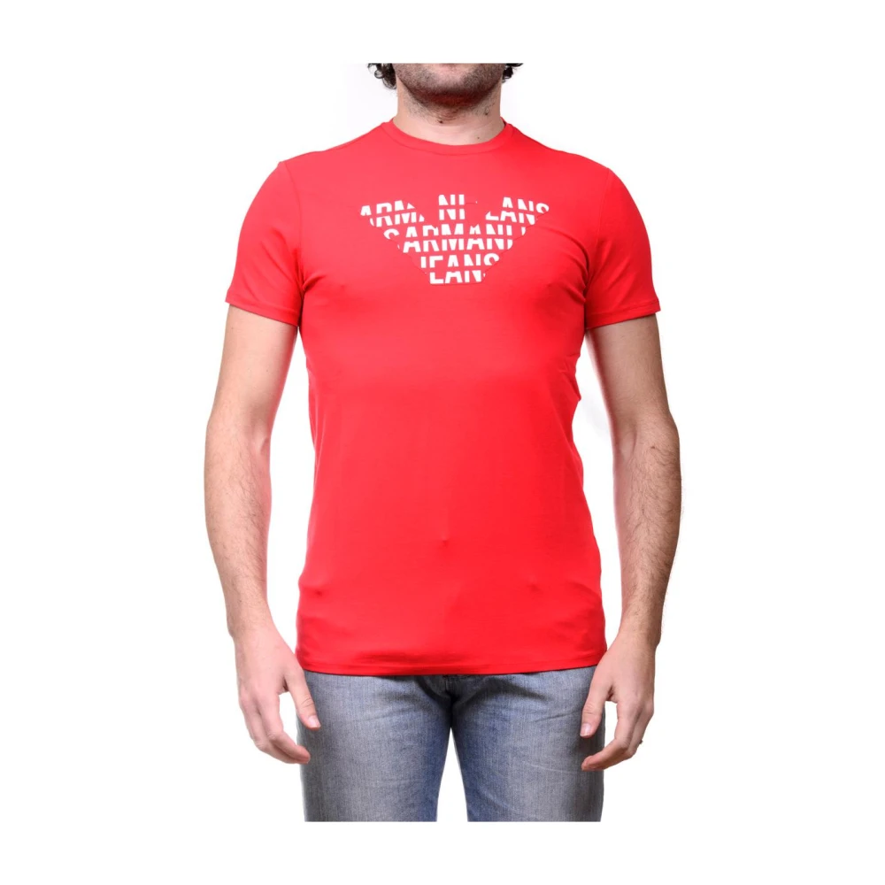 Armani Jeans Men's Red T-Shirts, Xs, T-Shirt Sweatshirt