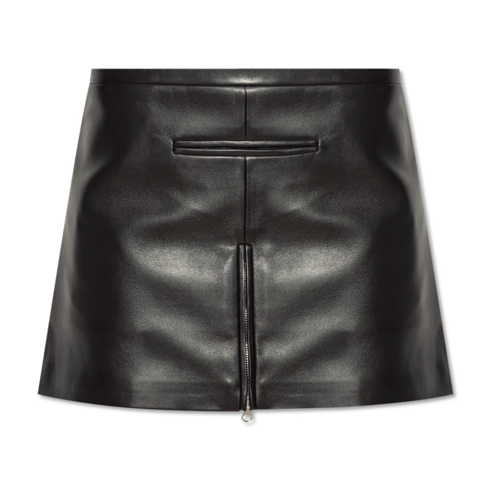 Courrèges Zwarte Mini Getailleerde Rok Black Dames