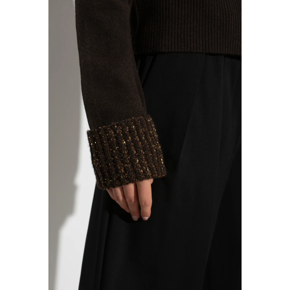 Fabiana Filippi Wollen Turtleneck Brown Dames