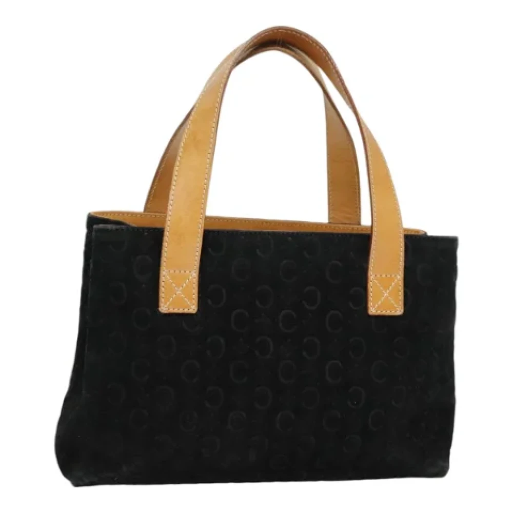 Celine Vintage Pre-owned Canvas handbags Black Dames