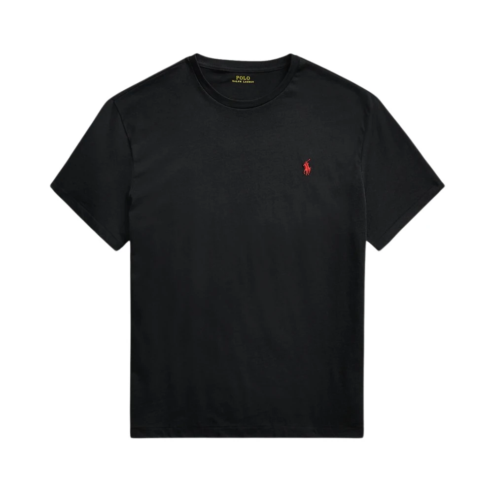 Polo Ralph Lauren Uomo Nero Maglietta Con Logo Classico