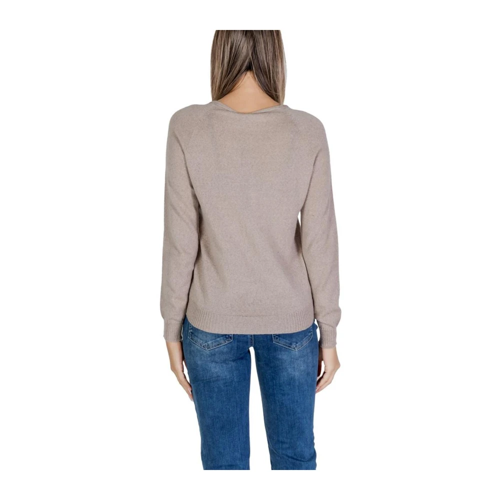 Sandro Ferrone Merino Wol Gebreid T-Shirt Gray Dames
