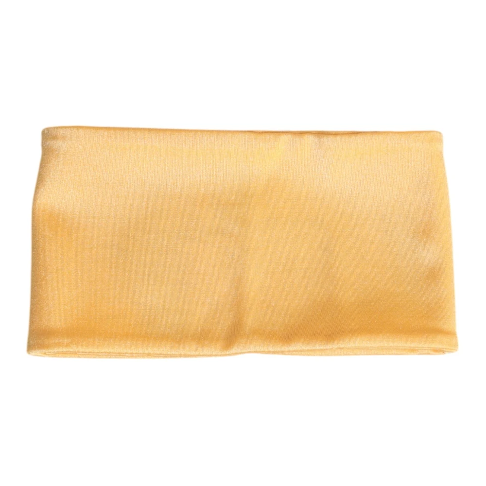 Dolce & Gabbana Women's Yellow Scarves, One Size, Nylon Neck Warmer Scarf