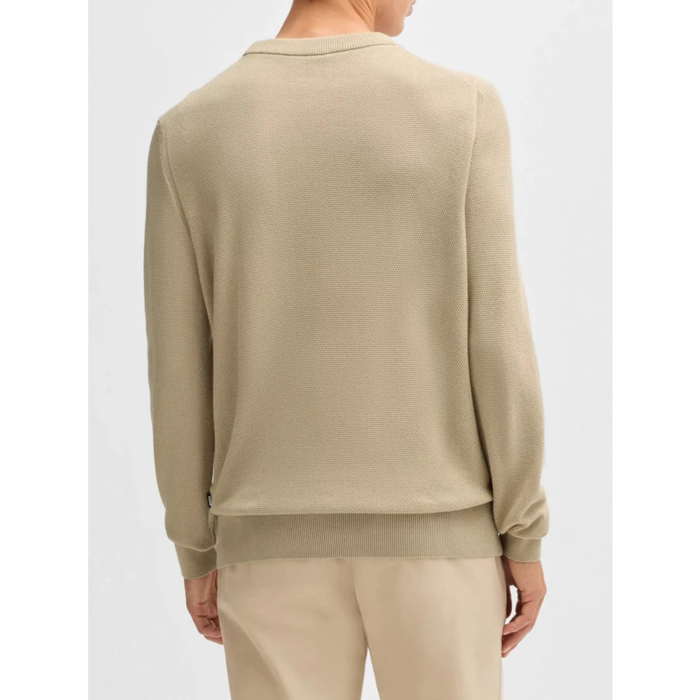 Hugo Boss Lichtbeige Gebreide Trui Beige Heren