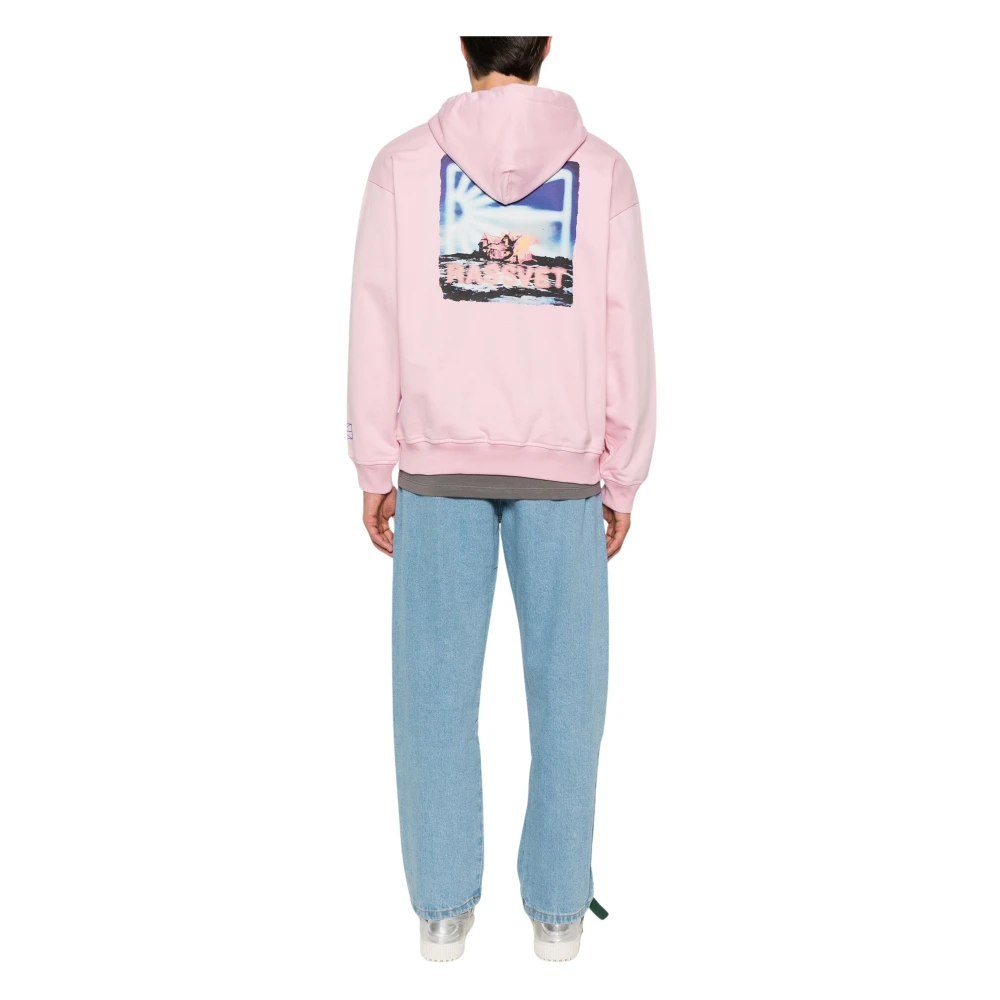 Rassvet Zip Hoodie met Logo Detail Pink Heren
