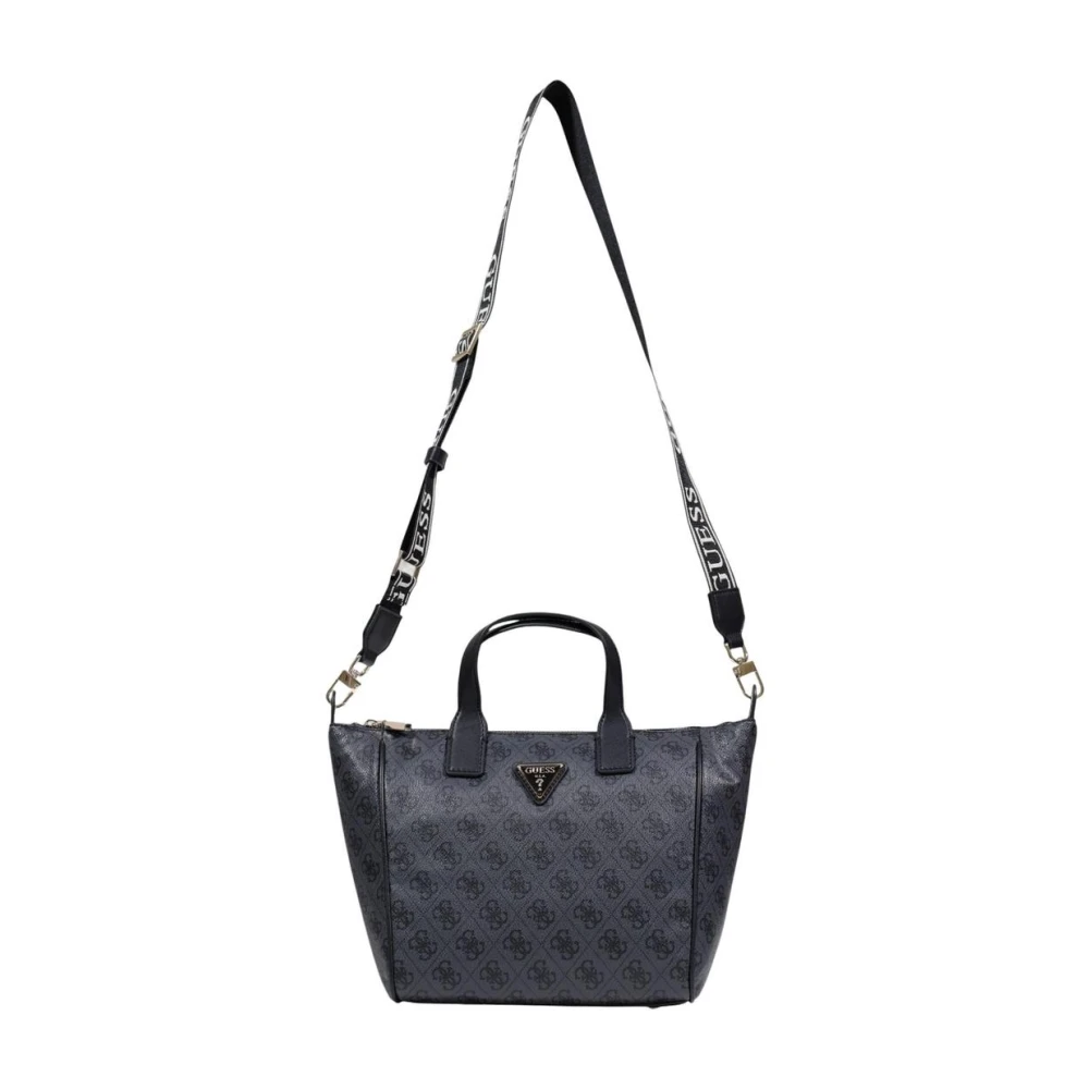 Guess Women's Gray Handbag With Shoulder Strap And Zip Fastening