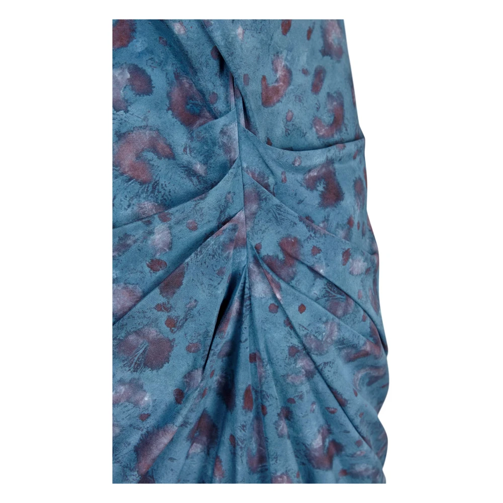 Cortana Zijden Stretch Island Print Midi Jurk Multicolor Dames
