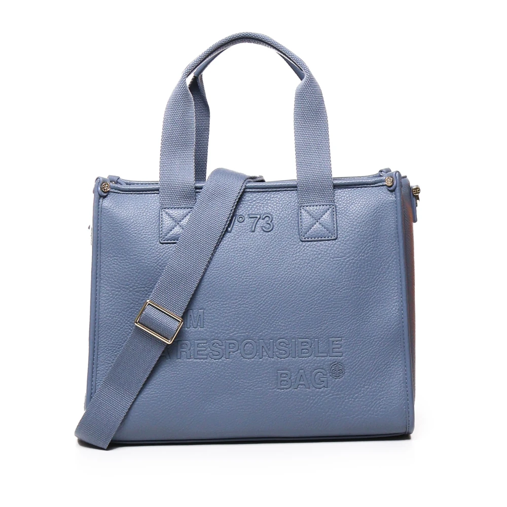 V73 Ecoleather Avion Blue Tas met Handvatten Blue Dames
