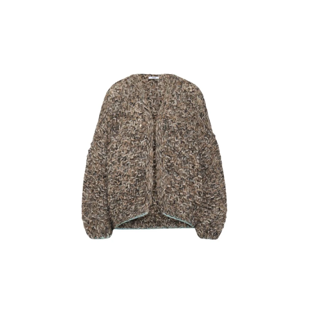 Maiami Alpaca Parel Patroon Bomber Vest Gray Dames