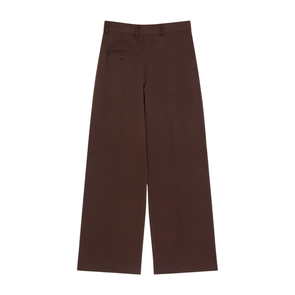 MM6 Maison Margiela Uitlopende broek in chocoladebruin Brown Dames