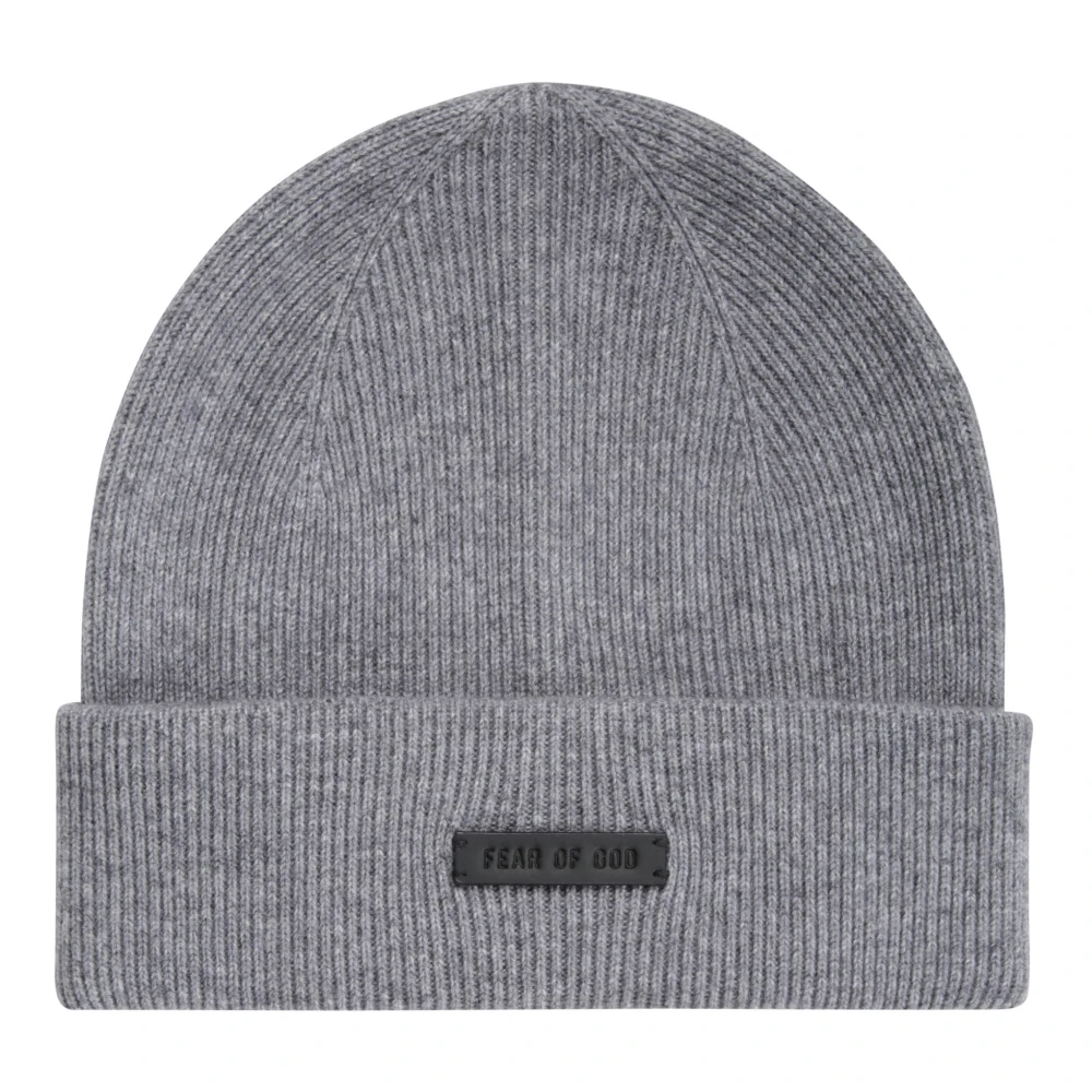 Fear Of God Wol Kasjmier Zwart Beanie Hoed Gray Heren
