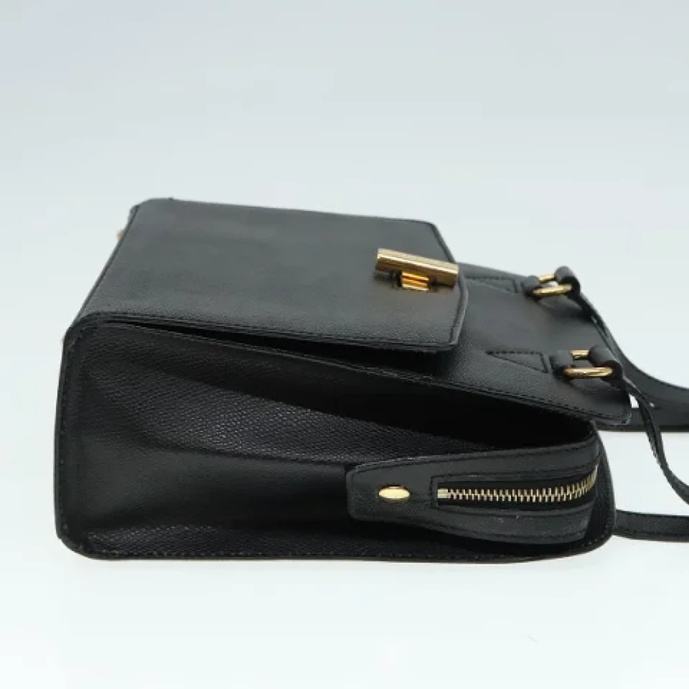 Celine Vintage Pre-owned Leather handbags Black Dames