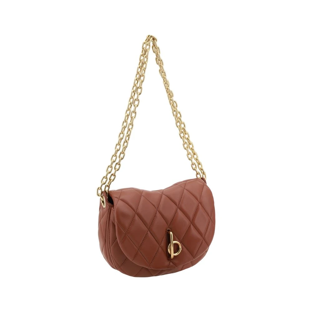 Burberry Gewatteerde Schoudertas met Ketting Brown Dames