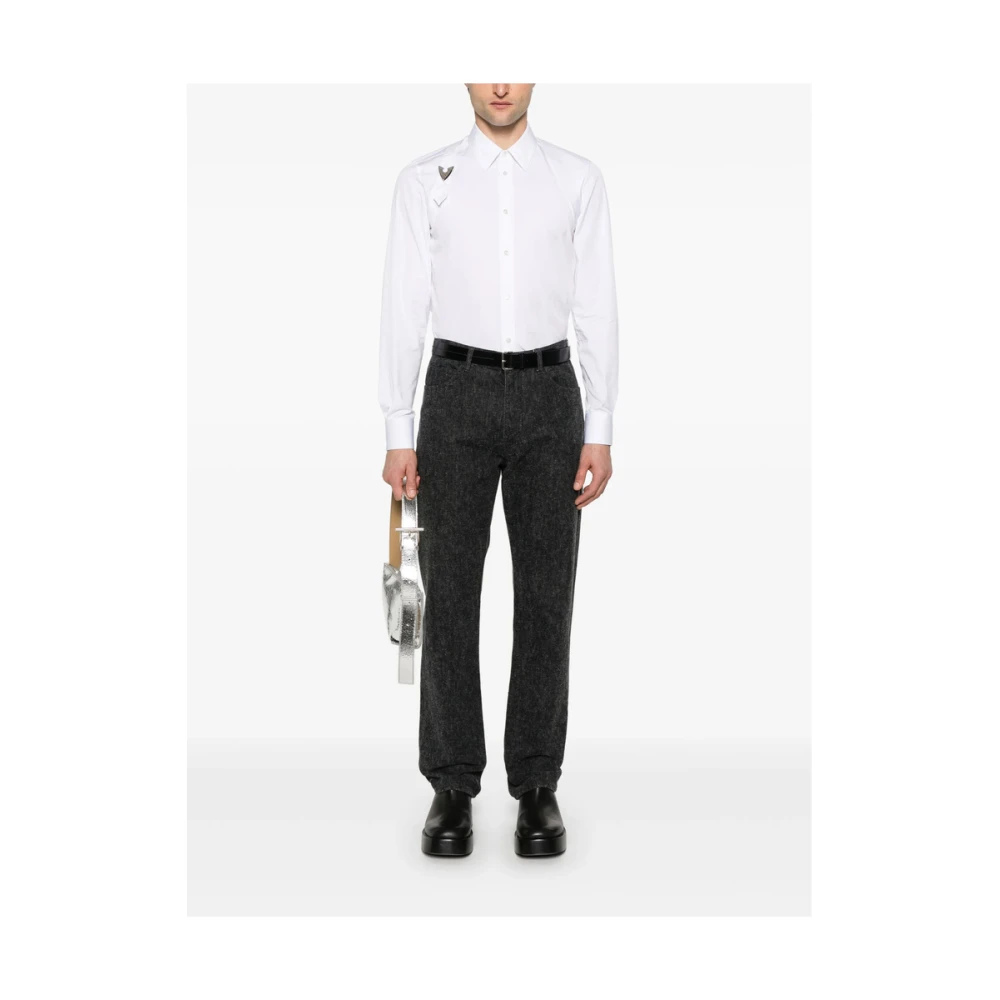 alexander mcqueen Witte Overhemd met Knoopsluiting en Lange Mouwen White Heren