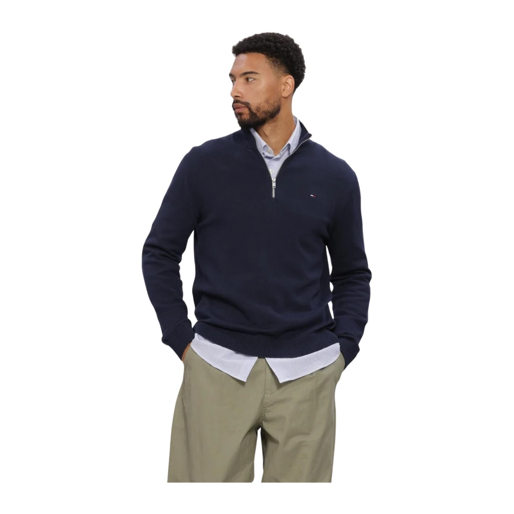 Tommy Jeans Herren Dunkelblau Tommy Hilfiger Troyer, Blau, Gr. Xl - Bild 8