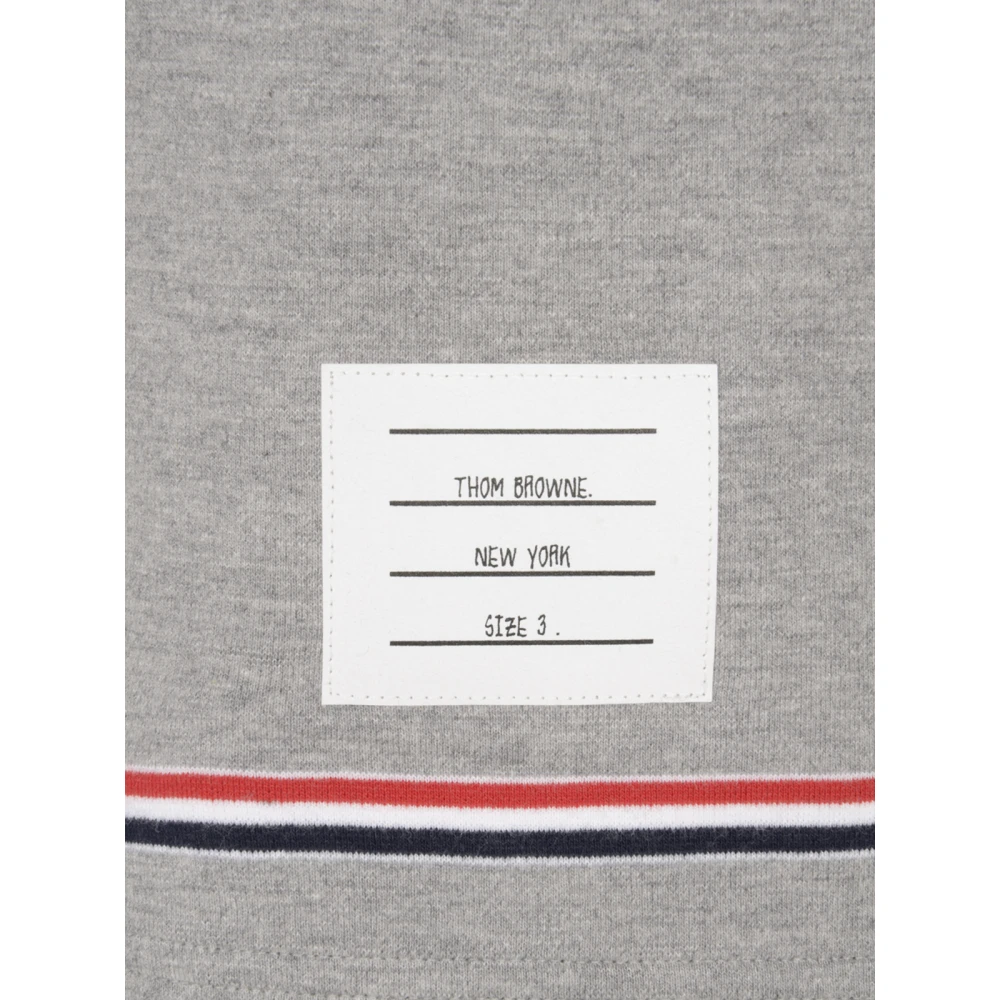 Thom Browne Katoenen Interlock Shorts met RWB Streep Gray Heren