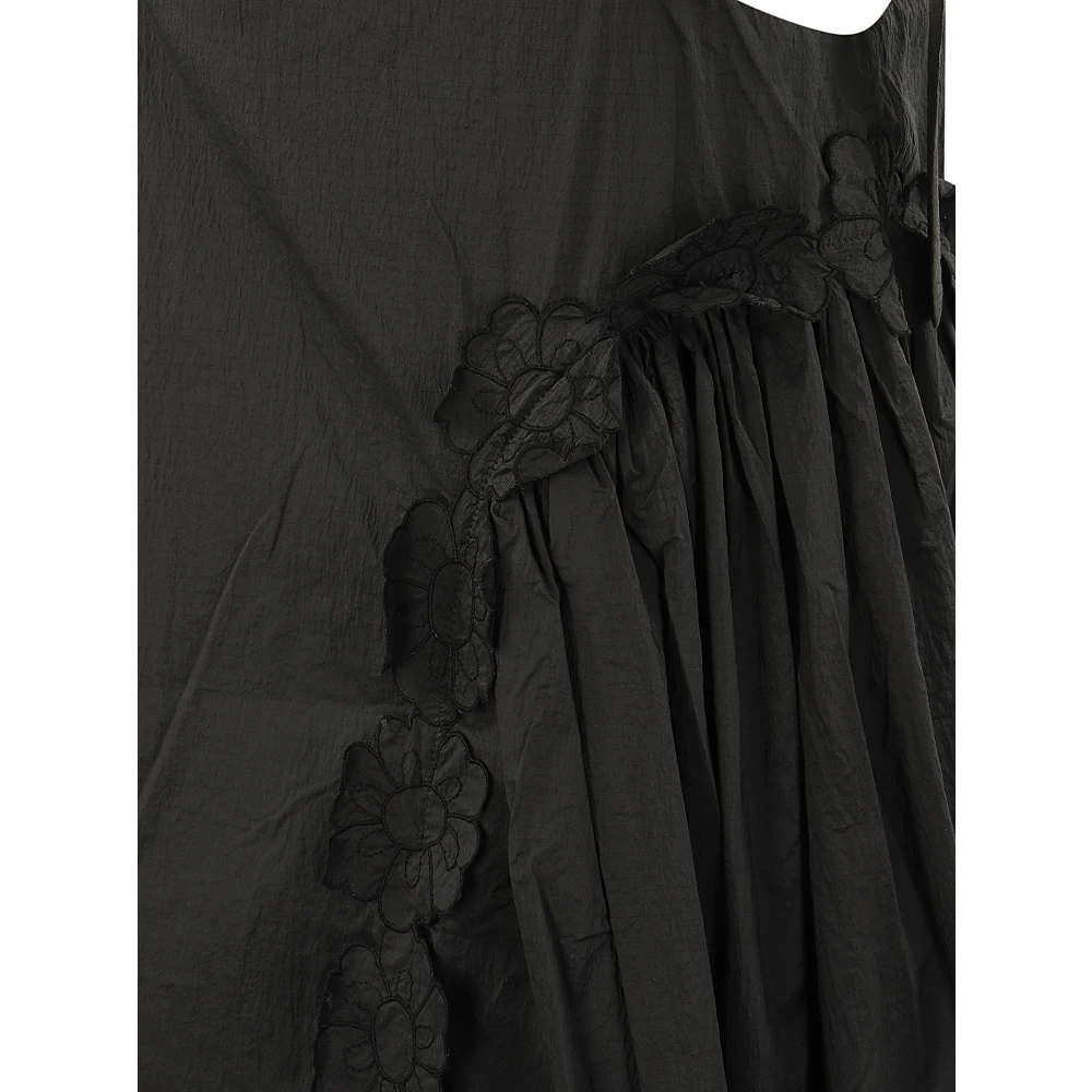 Cecilie Bahnsen Zwarte Ripstop Jurk Schoenen Black Dames