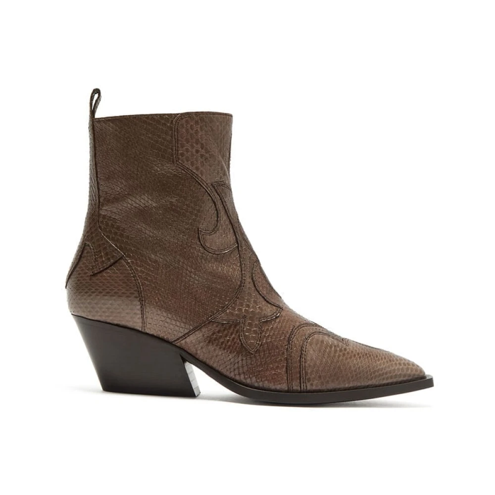 Maliparmi Donna Beige Exotic Stripes Ankle Boot