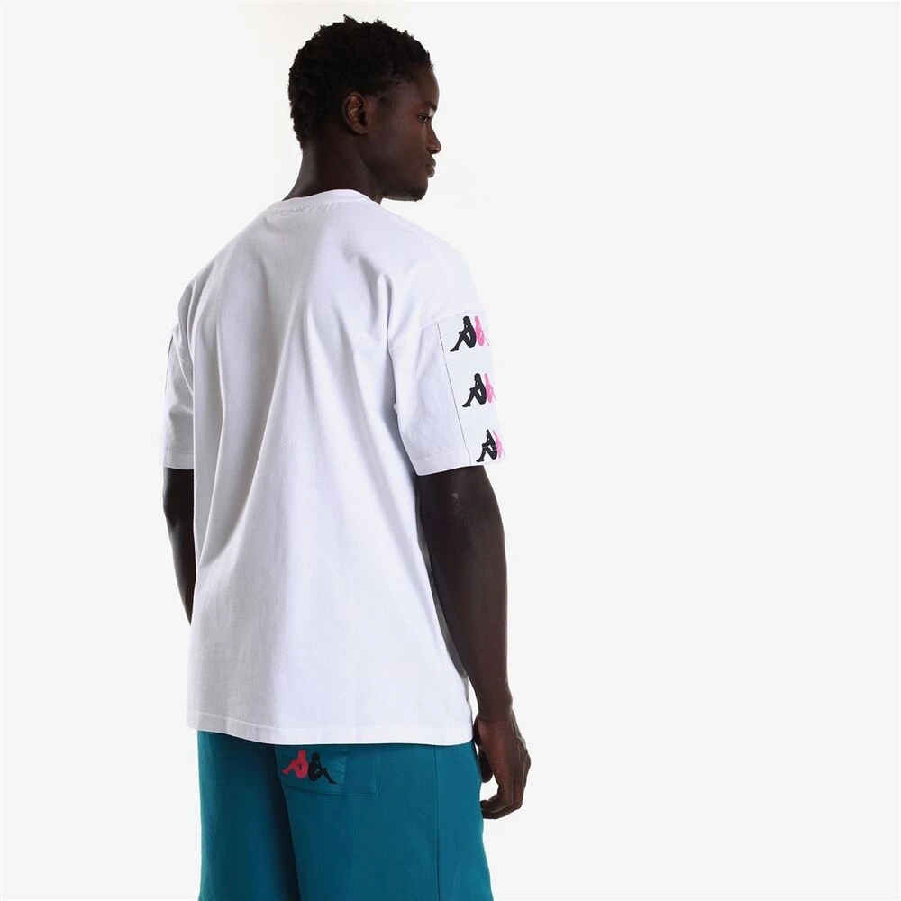 Kappa Korte Mouw T-shirt White Heren