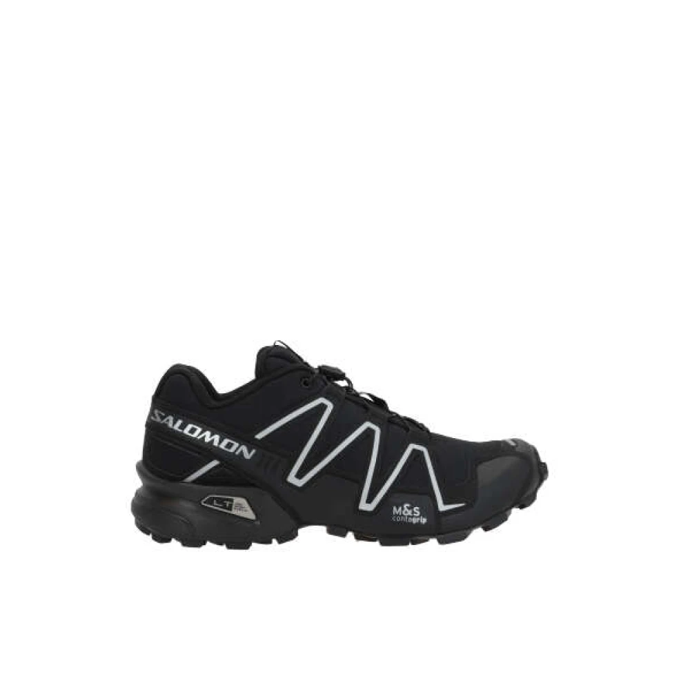 Salomon Svarta Mesh Low-Top Sneakers Black, Dam