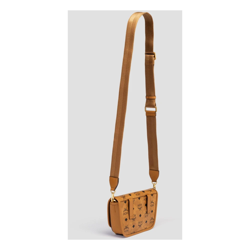 MCM Aren Messenger Tas in Visetos Brown Dames