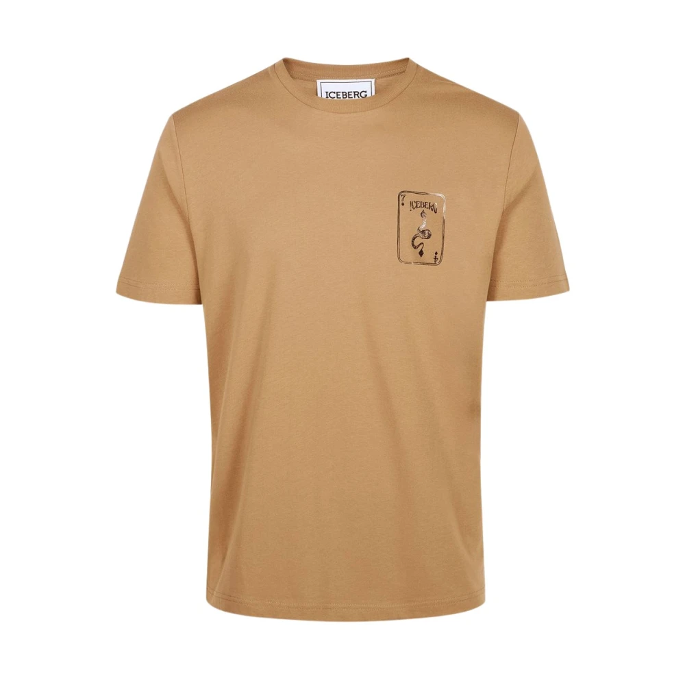 Iceberg T-shirt met korte mouwen met prints en borduursels Brown Heren