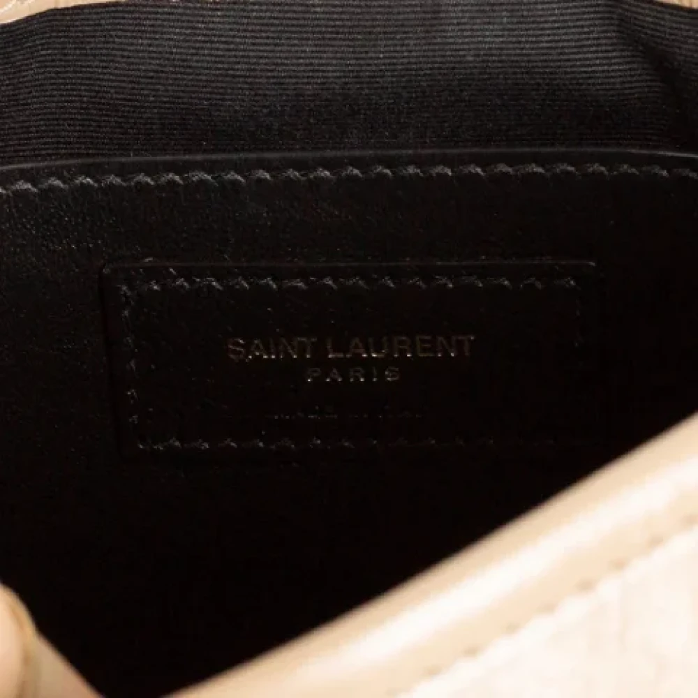 Yves Saint Laurent Vintage Pre-owned Leather shoulder-bags Beige Dames