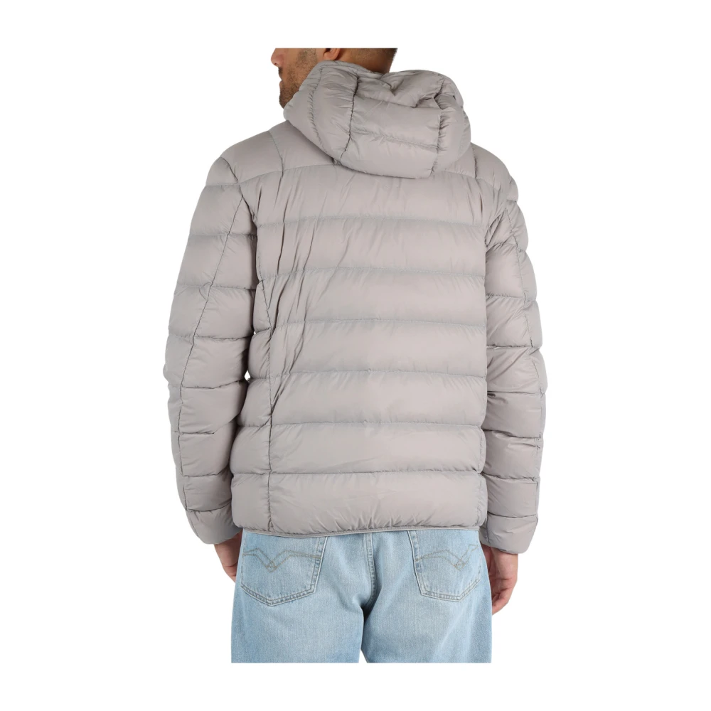 Sun68 Gewatteerde Opvouwbare Jas met Logoprint Gray Heren